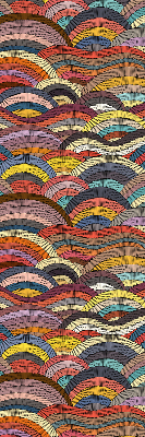 Rolgordijn verduisterend Golven en halve cirkels