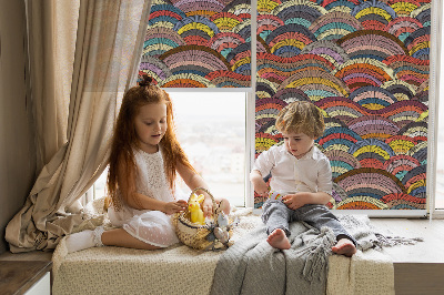 Rolgordijn verduisterend Golven en halve cirkels