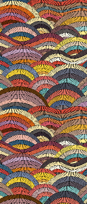 Rolgordijn verduisterend Golven en halve cirkels