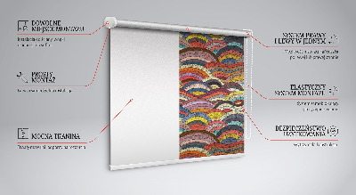 Rolgordijn verduisterend Golven en halve cirkels