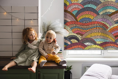 Rolgordijn verduisterend Golven en halve cirkels