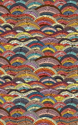 Rolgordijn verduisterend Golven en halve cirkels