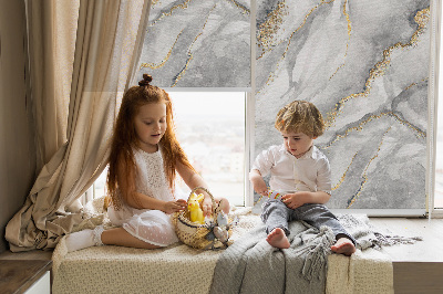 Rolgordijn voor het raam Grijs marmer