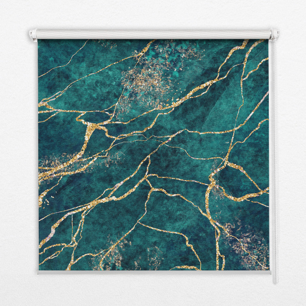Rolgordijn verduisterend Groen marmer