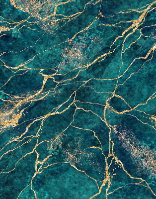 Rolgordijn verduisterend Groen marmer