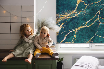 Rolgordijn verduisterend Groen marmer