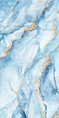 Rolgordijn voor het raam Blauwe marmer