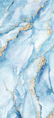 Rolgordijn voor het raam Blauwe marmer