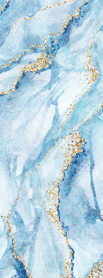 Rolgordijn voor het raam Blauwe marmer