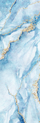 Rolgordijn voor het raam Blauwe marmer