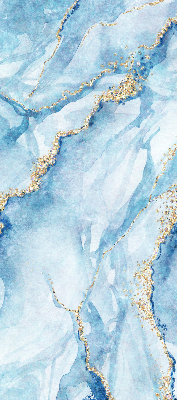 Rolgordijn voor het raam Blauwe marmer