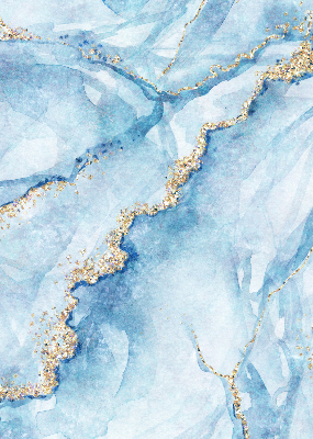 Rolgordijn voor het raam Blauwe marmer