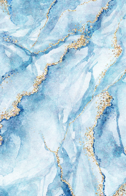 Rolgordijn voor het raam Blauwe marmer