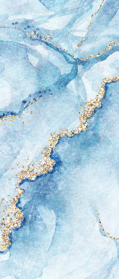 Rolgordijn voor het raam Blauwe marmer