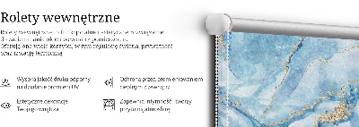 Rolgordijn voor het raam Blauwe marmer