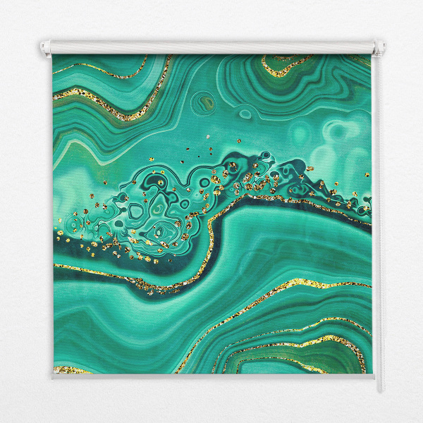 Rolgordijn verduisterend Groen marmer