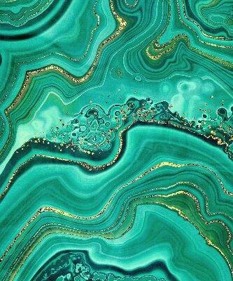 Rolgordijn verduisterend Groen marmer