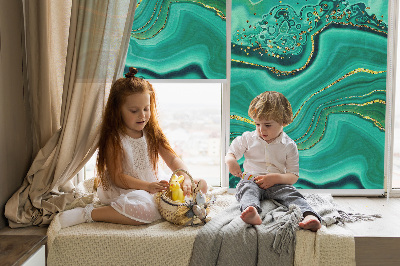 Rolgordijn verduisterend Groen marmer