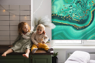 Rolgordijn verduisterend Groen marmer