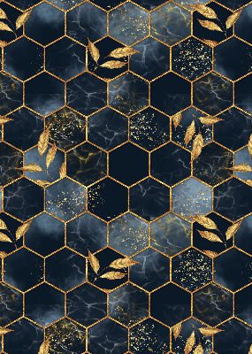 Rolgordijn voor het raam Honingraten