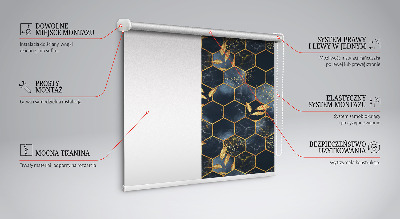 Rolgordijn voor het raam Honingraten
