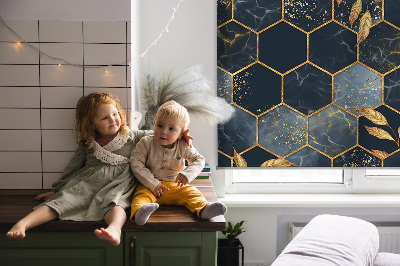 Rolgordijn voor het raam Honingraten