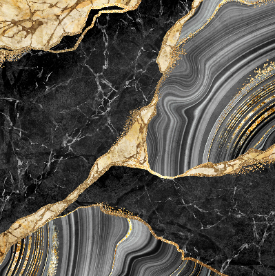 Rolgordijn verduisterend Zwart marmer