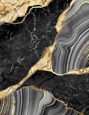 Rolgordijn verduisterend Zwart marmer