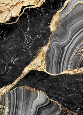 Rolgordijn verduisterend Zwart marmer