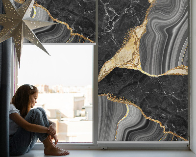 Rolgordijn verduisterend Zwart marmer