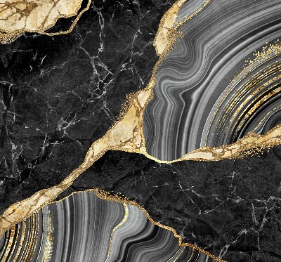 Rolgordijn verduisterend Zwart marmer