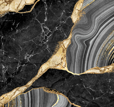 Rolgordijn verduisterend Zwart marmer