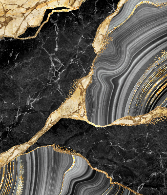 Rolgordijn verduisterend Zwart marmer