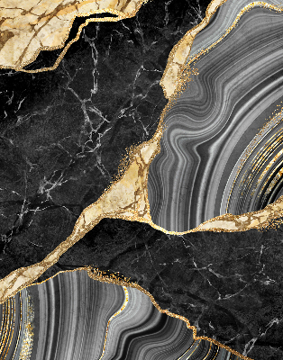 Rolgordijn verduisterend Zwart marmer