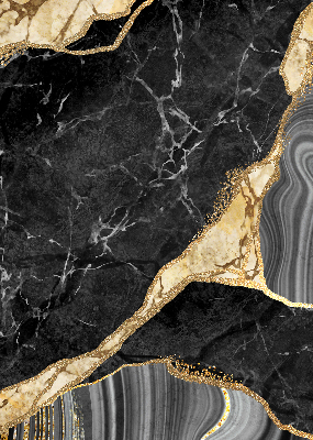 Rolgordijn verduisterend Zwart marmer