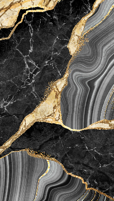 Rolgordijn verduisterend Zwart marmer