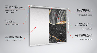 Rolgordijn verduisterend Zwart marmer
