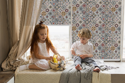 Rolgordijn verduisterend Decoratieve ruiten