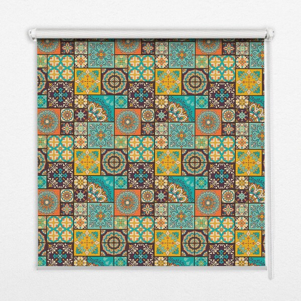 Rolgordijn voor het raam Kleurrijke mandala