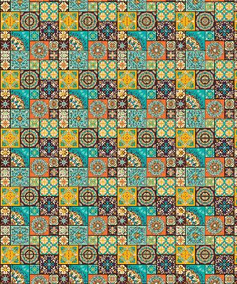 Rolgordijn voor het raam Kleurrijke mandala