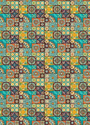 Rolgordijn voor het raam Kleurrijke mandala