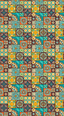 Rolgordijn voor het raam Kleurrijke mandala