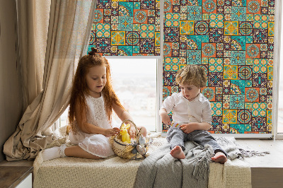 Rolgordijn voor het raam Kleurrijke mandala