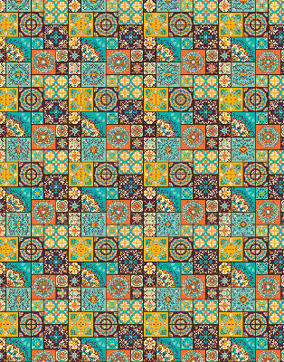 Rolgordijn voor het raam Kleurrijke mandala