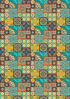 Rolgordijn voor het raam Kleurrijke mandala