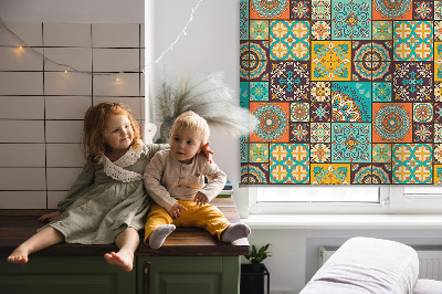 Rolgordijn voor het raam Kleurrijke mandala