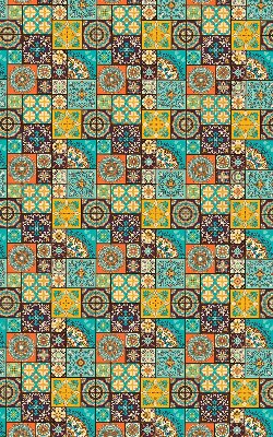 Rolgordijn voor het raam Kleurrijke mandala