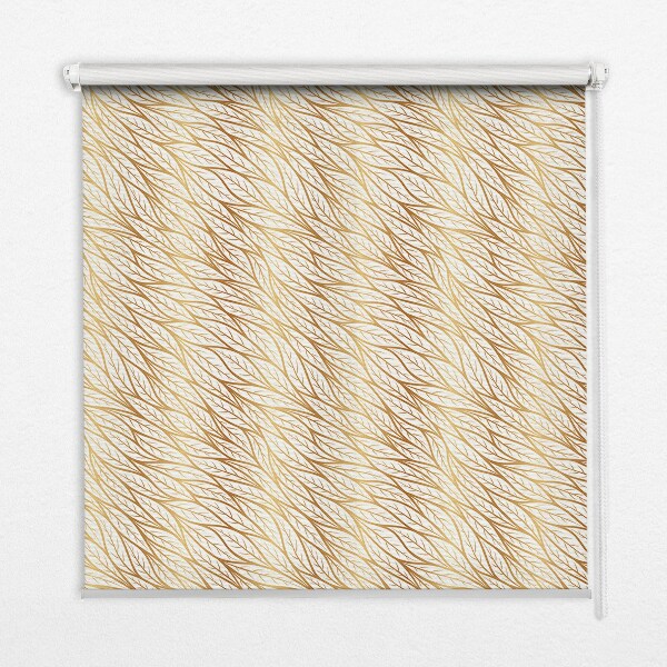 Rolgordijn voor het raam Gouden bladeren