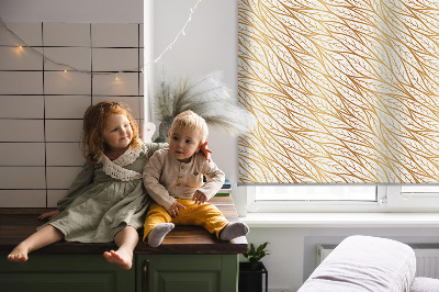 Rolgordijn voor het raam Gouden bladeren