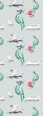 Rolgordijn voor het raam Zwanen en eenden